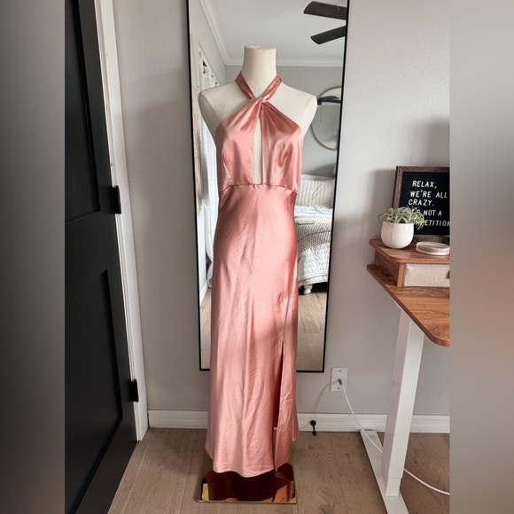 Cantonwalker | Satin High Slit Wedding Guest Formal Maxi Dress | Sz M - Picture 5 of 11